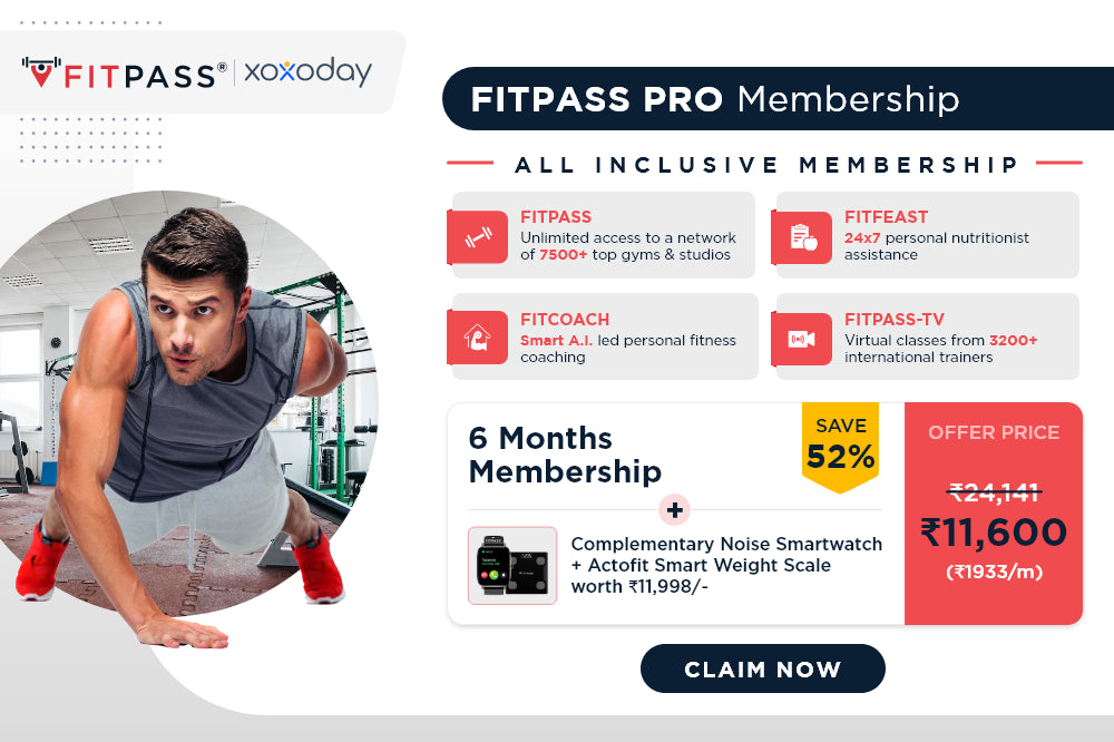 Get 52% Off On Fitpass Pro Membership - 6 Months
Enroll & Get Complimentary One-Time Welcome Gift