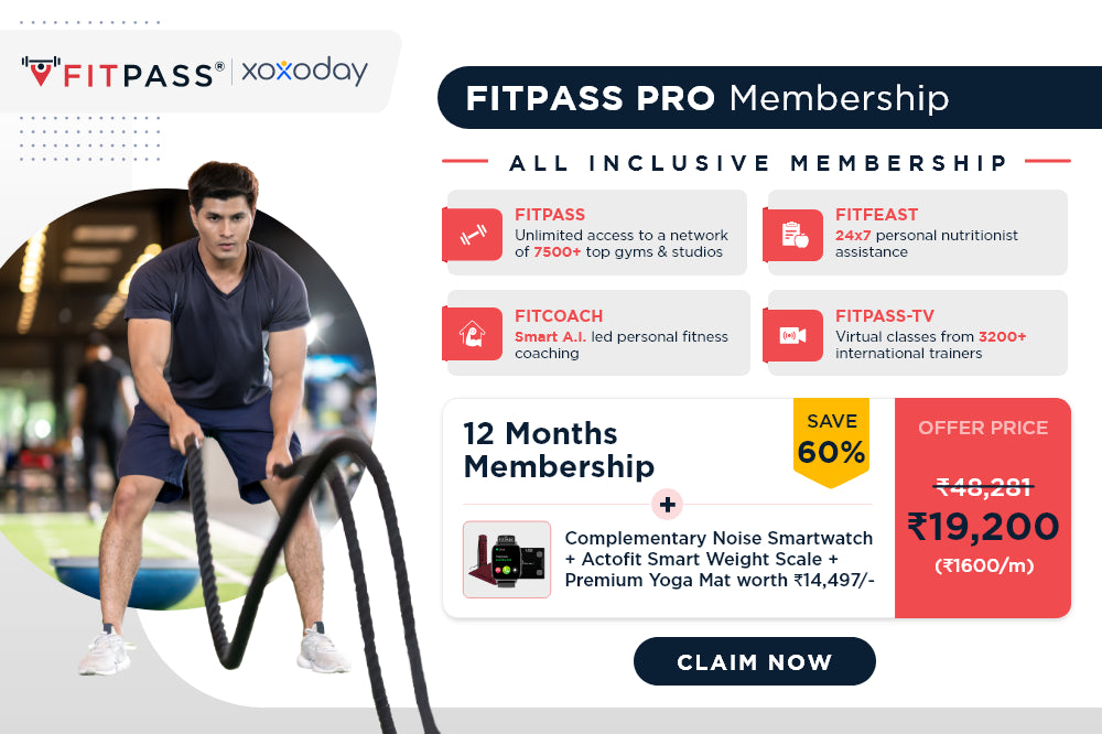 Get 60% Off On Fitpass Pro Membership - 12 Months
Enroll & Get Complimentary One-Time Welcome Gift
