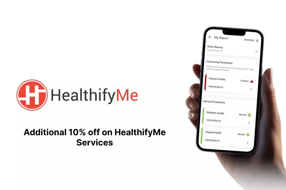 Additional 10% off on HealthifyMe Services