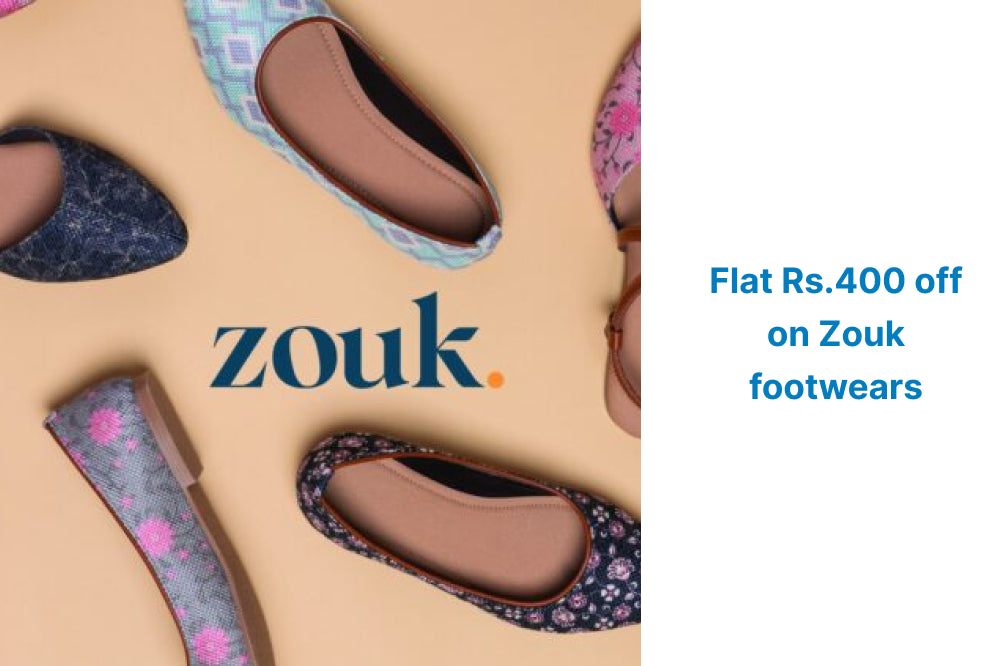 Flat Rs.400 off on Zouk footwear