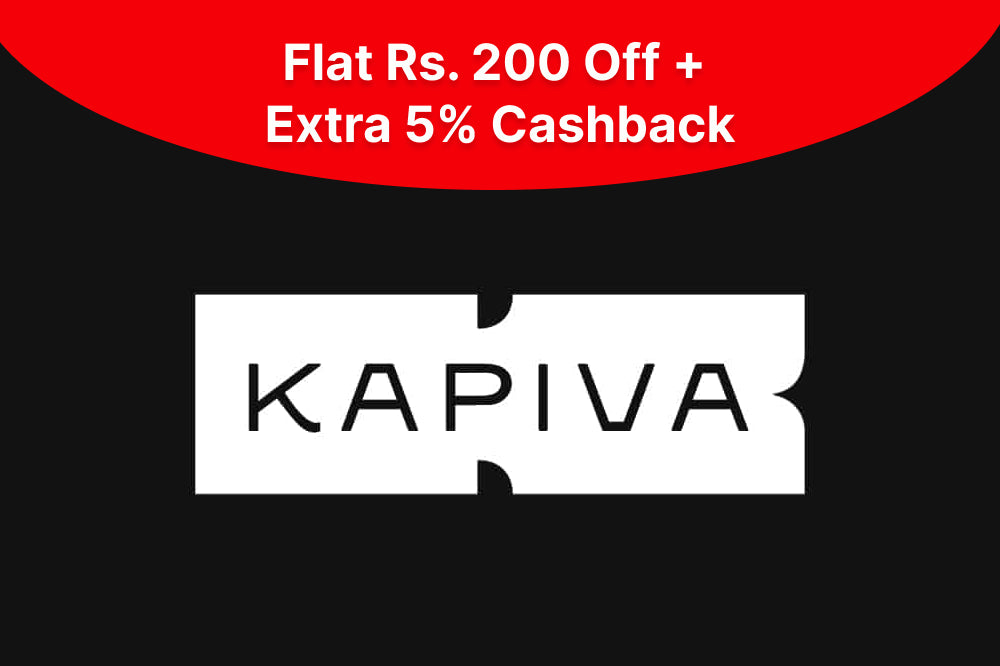 Get Flat INR 200 Off + Extra 5% Cashback (Prepaid Orders) On Minimum Order Value Rs. 999