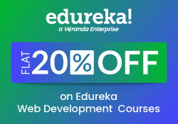 Flat 20% off On Edureka Web Development Courses