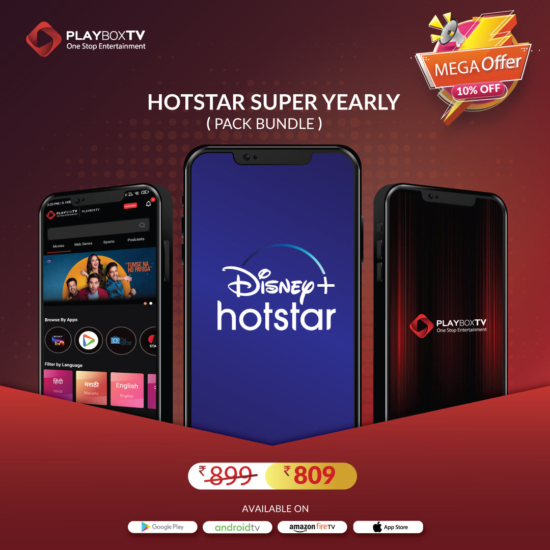 Get Hotstar Super Yearly Subscription For 809/- only
