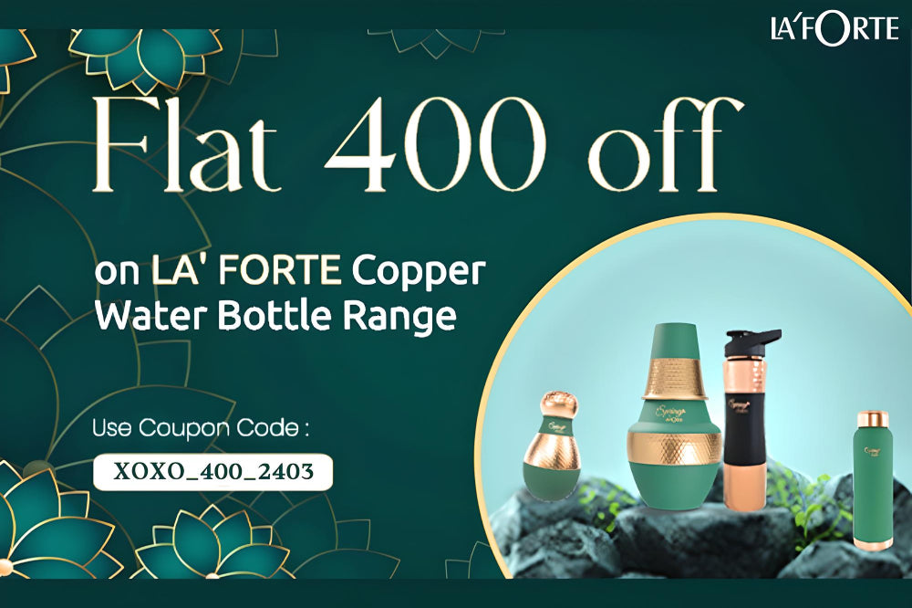 Flat Rs.400 Off On Premium Copper Bottle Range